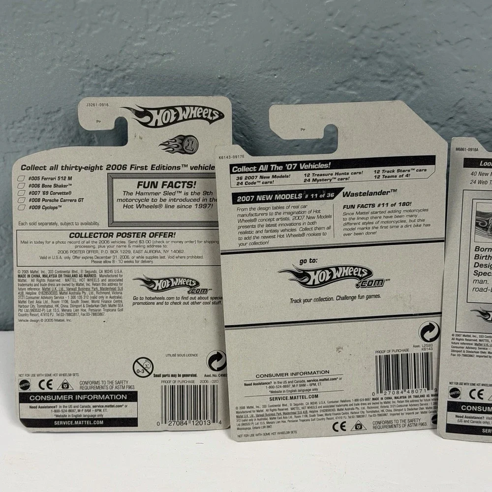 Hot Wheels Bent Cards Still Sealed Lot‎ Of 4 Various Models